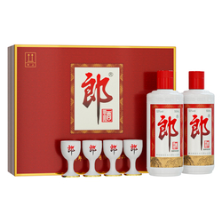 [年货送礼]郎酒 郎牌郎酒双瓶礼盒53度酱香型白酒500ml*2瓶装送礼