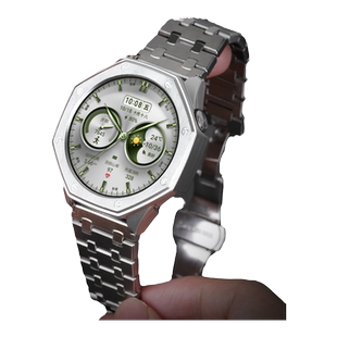 适用华为GT4手表AP橡树同款GT5不锈钢表带AP拉丝gt5pro保护壳watchgt4电镀保护套GT4男士表链金属diy配件