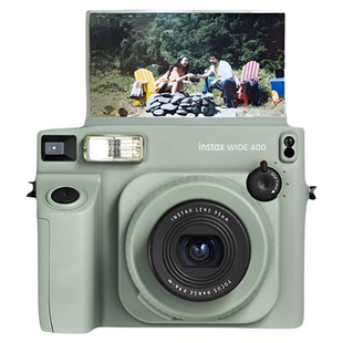 富士一次成像 宽幅相机 拍立得WIDE400 含旷野图腾20张相纸配件盒