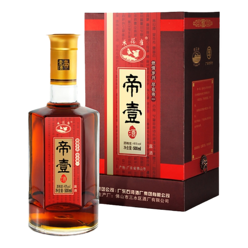 石湾酒厂集团直营 40度禾花雀牌帝壹酒500ml×1瓶礼盒装