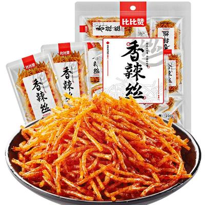 比比赞香辣丝80包儿时回忆小辣条