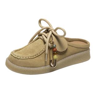 natursun袋鼠鞋拖鞋女夏季2025新款半拖增高穆勒鞋厚底软底勃肯鞋