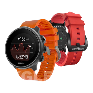 AKGLEADER经典纯色氟橡胶手表带适用颂拓Suunto9/Suunto 7/Suunto D5/Spartan斯巴达Baro Copper手表表带潮流