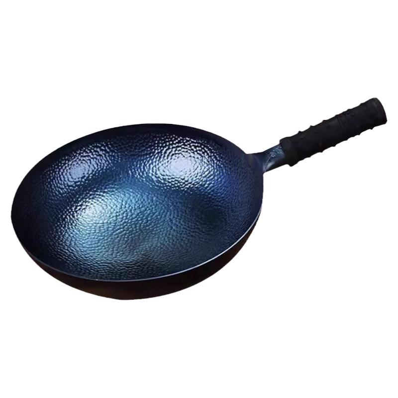 章丘鱼鳞锅老式铁锅大勺炒菜锅家炒锅