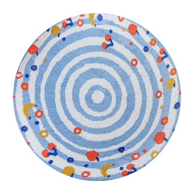 卡通儿童地毯女孩卧室圆形地垫