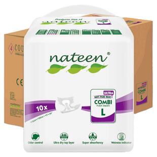 那特恩成人纸尿裤超吸夜用老人用产妇防水棉柔尿不湿M/L/XL码8包