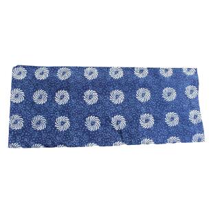 蓝言印度进口蓝染布料手工拓印indigo植物染色印花长绒棉薄棉服装