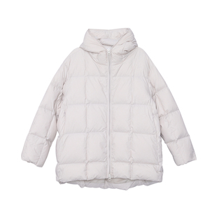 MOVEUP幻走2025冬季新款.FUN系列三防连帽落肩鸭绒中长款羽绒服女