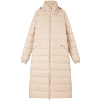 Tommy女装鸭绒可收纳帽长羽绒服