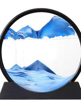 流沙画艺术客厅办公室桌面玻璃