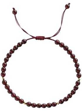 新款网红抖音同款手工编织石榴石