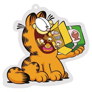 【正版授权】加菲猫摇摇乐系列盲盒手办周边联名玩偶可爱摆件玩具