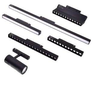 磁吸轨道灯嵌入式无主灯客厅预埋款通用灯槽导轨泛光灯60cm格栅灯