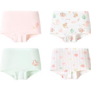 巴拉巴拉女童内裤宝宝抗菌平角裤夏季新款儿童莫代尔底裤四角短裤