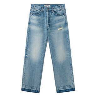 [商场同款]美特斯邦威牛仔裤男秋冬新款潮酷复古户外直筒裤男