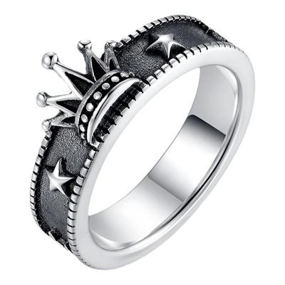 NATIVE STRANGER五角星皇冠联排戒指925银