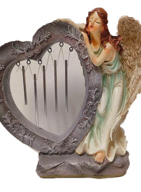 爱心风铃天使树脂工艺品摆件