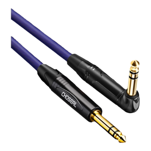 秋叶原弯头6.5转6.5音频线大三芯公对公音箱接功放音响调音台音箱电子鼓电钢琴电子琴连接线6.35mm转接头