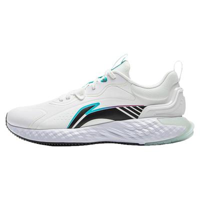 李宁男跑鞋冬季新款防泼水皮面