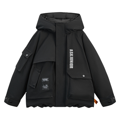 ask儿童羽绒服2025冬季新款男童冬装连帽保暖中大童户外外套保暖