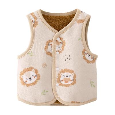 婴蓓依加绒新款婴儿儿童双面马甲