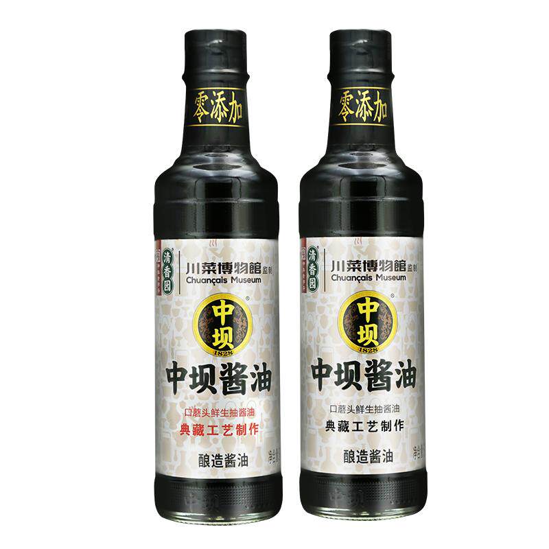 中坝口蘑头鲜酱油0添加无添加剂生抽纯手工家用特级古法酿造500ml