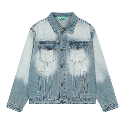innplanet26夏新款经典复古百搭烫钻宽松牛仔夹克外套PO31DE013A