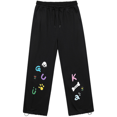 GUUKA联名小狗直筒卫裤