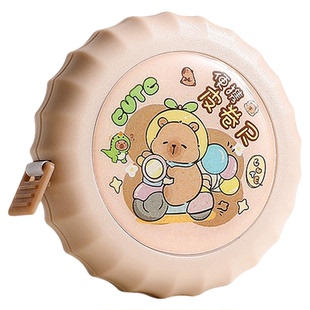 【一键回收 加长2m】卡通皮卷尺迷你便携测量工具学生可爱小尺子儿童皮尺告别单调4款童趣图案双面刻度清晰