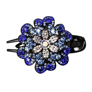 发夹发卡后脑勺女中老年头饰宫廷饰品复古镶钻鸭嘴夹子时尚三齿夹