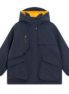 撞色户外防水防风冲锋衣夹棉棉服