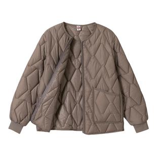 拉链保暖棉服外套女羽绒棉轻薄防寒服短款长袖螺纹收口小棉袄棉衣