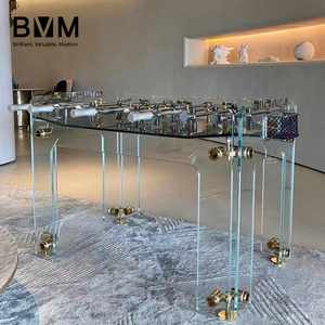 bvm透明钢化水晶玻璃桌上足球机亚克力标准成人高端桌上足球台