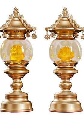 五龙莲花宫灯家用三色光led供灯