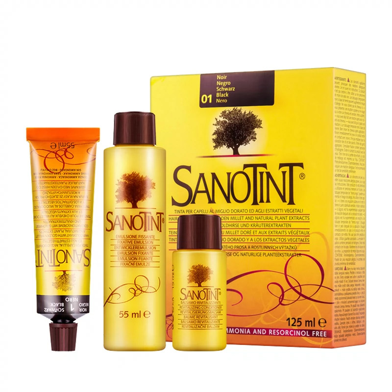 意大利Sanotint圣丝婷染发剂植物染发膏男女通用在家染125ml*2盒