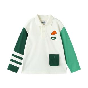 【设计师系列】 MQD童装男童长袖T恤春秋款翻领Polo衫儿童上衣