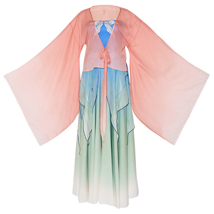 诗意花朵花神古典舞舞蹈服女飘逸汉服纱衣国风演出汉唐仙气风外披