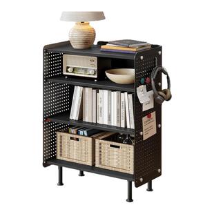 意式极简客厅置物架沙发边柜家用多层落地现代简约收纳架