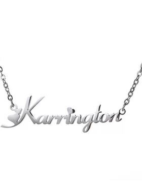 镂空设计定制刻字项链免费设计