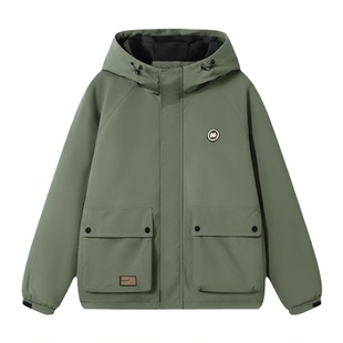 春秋季新款外套男生初中高中学生工装夹克青少年冲锋衣服男装潮牌