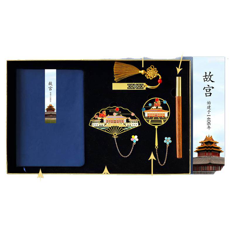 毕方特色景点套装金属书签