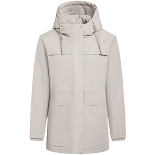 【保暖防风】暇步士女装秋冬季厚风衣式连帽棉服挺括工装休闲外套