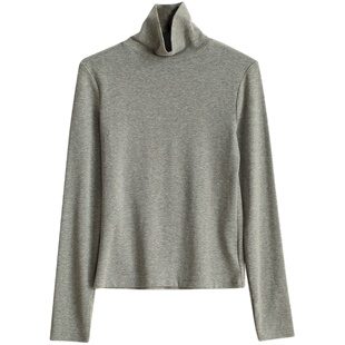 轻柔软糯  女士高领长袖打底衫 恒温弹力上衣 山东网店秋冬款女装