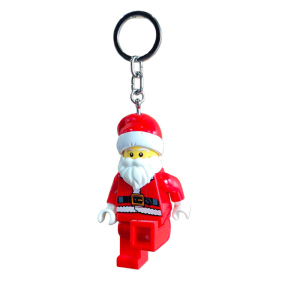 正品LEGO乐高乐园同款圣诞老人发光挂件钥匙扣小挂件可爱礼物