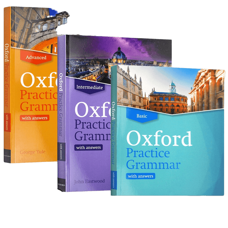 牛津英语实用语法教材初中高级3本 英文原版 Oxford Practice Grammar Basic Advanced with Key 英语语法学习工具书 英文版