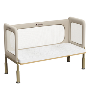 coolbaby分阶式儿童拼接床婴儿床边加宽床大人可睡加高护栏可升降