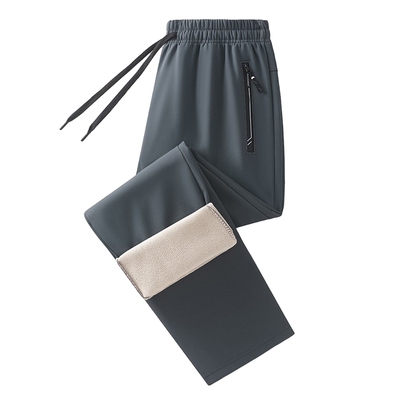 吉普加绒运动裤男冬季保暖长裤子