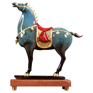 马年陶瓷将军马工艺品摆件家居客厅玄关办公酒柜开业招财装饰礼品