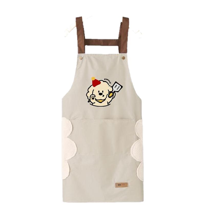 新款做饭围裙工作服防水防油罩衣