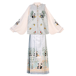 翡缇兰-团团圆圆 明制汉服女2025新款冬季加绒加厚日常马面裙古装